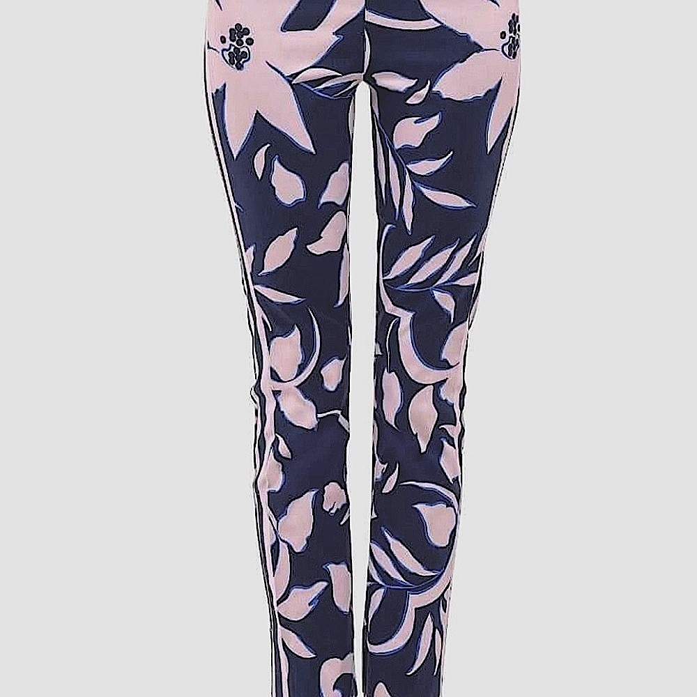 Gretchen Scott- gripless pull on Floral Print Women's Pants in navy